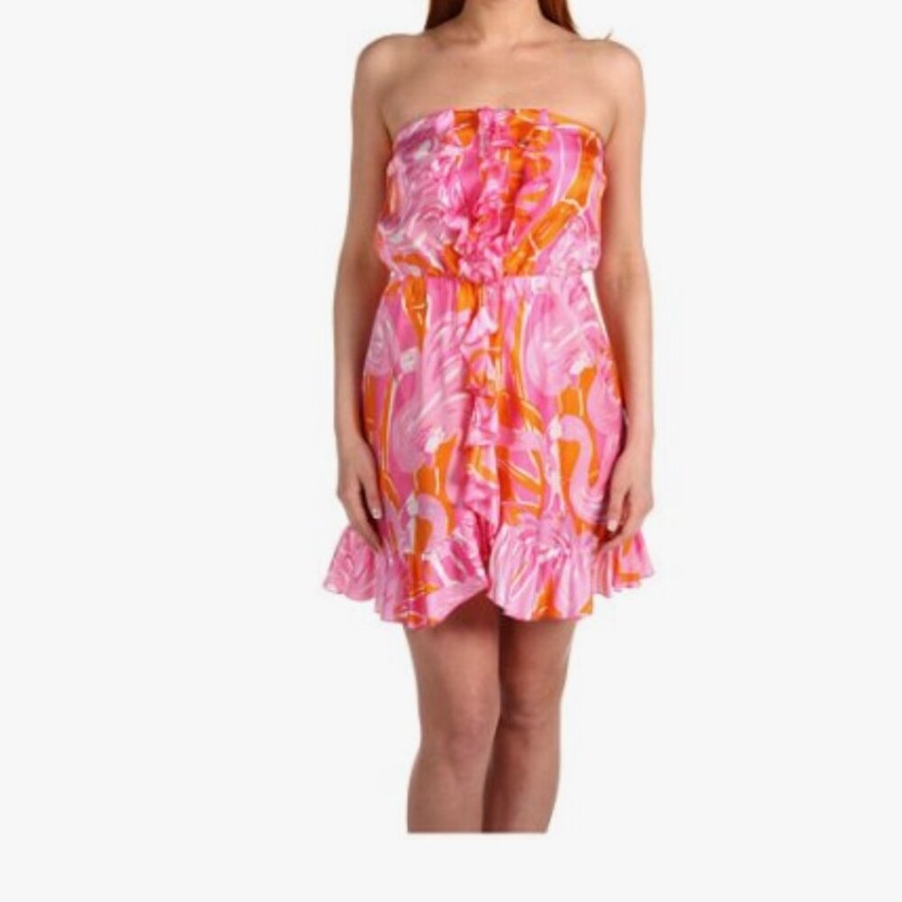 Lilly Pulitzer pink Tiernan printed Fan Dance dress, size 10